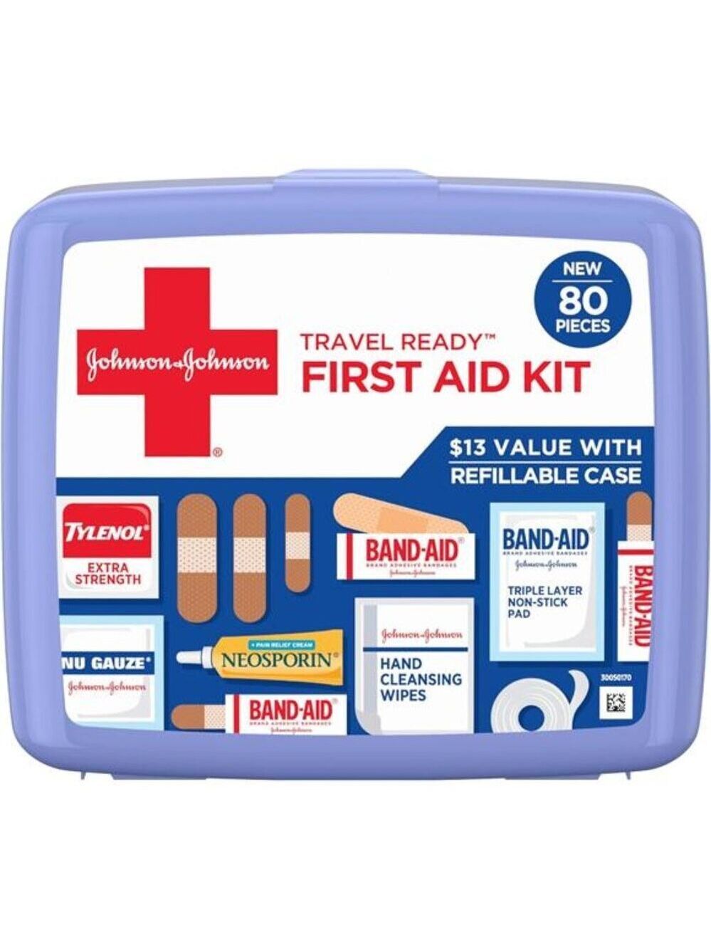 Travel First Aid Kit 80 Pieces Portable Emergency Wound Care Home Car Camping